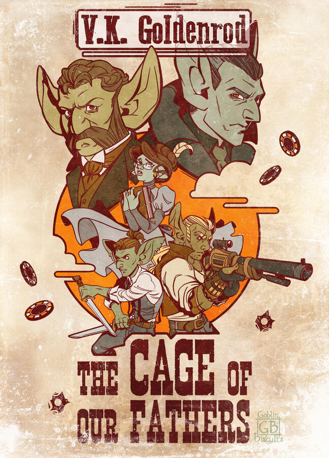 The Cage of Our Fathers - mock book cover - personal illustration